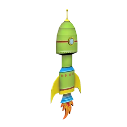 Rocket Ship Wall Ornament