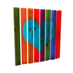 Resort Rainbow Heart Wall Art