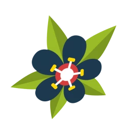 Brazil Blue Flower Sticker