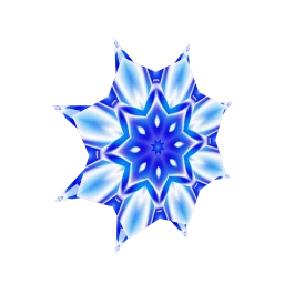 Glowing Snowflake - Blue