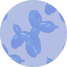 Balloon Dog Wallpaper (Blue)