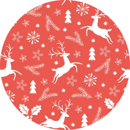 Cosmos Red Festive Reindeer Wallpaper