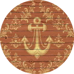 Cosmos Pirate Ship Anchor Motif Wallpaper