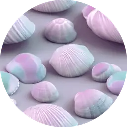 Luxe Clouds Sea Shell Wallpaper