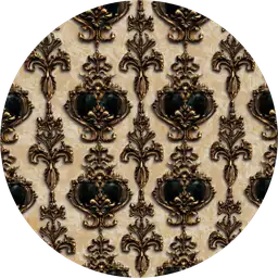 Luxe Winter Yacht Vintage Brocade Wallpaper