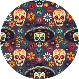 Sugar And Flower Skull Wallpaper