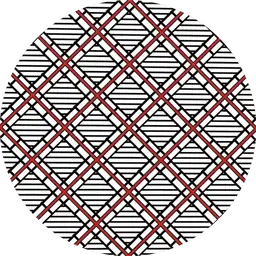 Mod Black And Red Squares Pattern Wallpaper