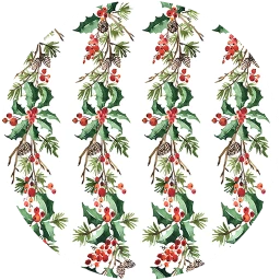 Hanging Holly Wallpaper