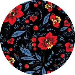 Berry Khokhloma Wallpaper