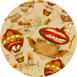 Victorian Air Travel Wallpaper