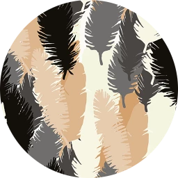 Owl Feather Pattern Wallpaper