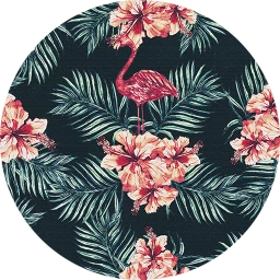 Flamingo and Hibiscus Wallpaper