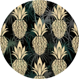 Wanderlust Modern Pineapple Wallpaper