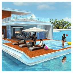 Dubai Floating Villa And Minimalist Furniture Collection