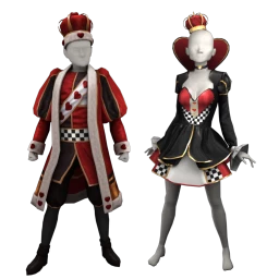 Queen Of Love Hearts and King Of Love Hearts Outfit